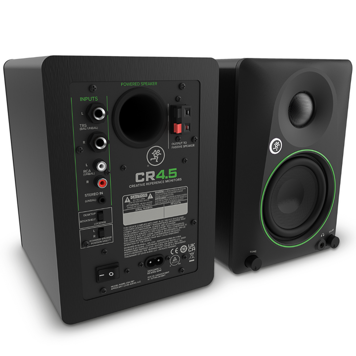 Mackie CR4.5 4.5" Creative Reference Powered Studio Monitors With Tone Knob