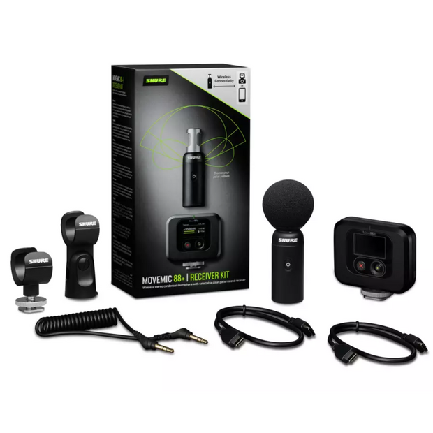 Shure MOVEMIC-88+-KIT Wireless Stereo Mic Camera Receiver
