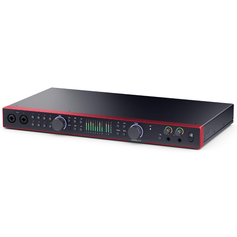 Focusrite SCARLETT-18i20-4TH-GEN 18-In, 20-Out USB Audio Interface w/ Eight 4th Gen Scarlett Mic Preamps