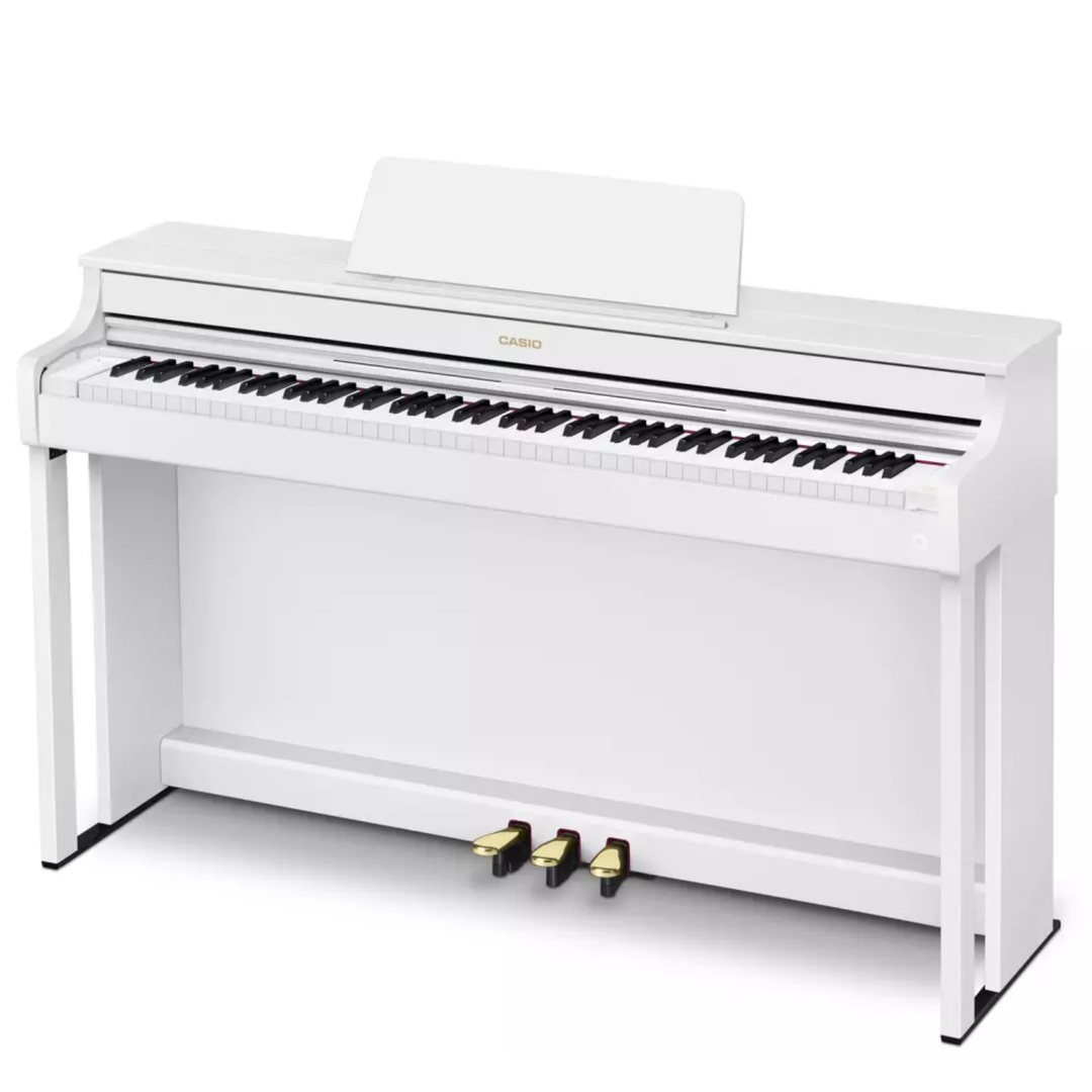 Casio AP-300WE Celviano 88-Key Digital Piano with Cabinet and Bench - White