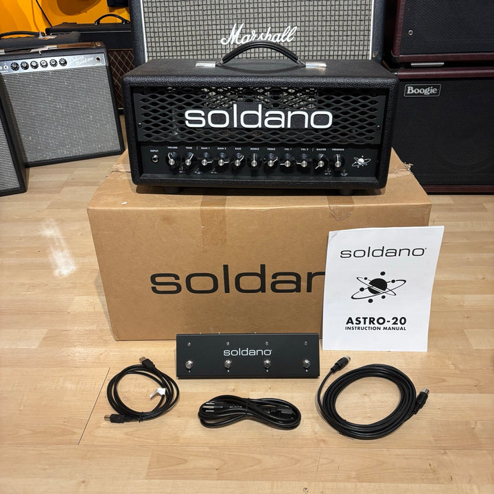 Soldano - Astro 20 - 20 Watt Tube GTR Head w/ Foot Switch, Box, Warranty Card & User Guide - NOS - MINT - USED
