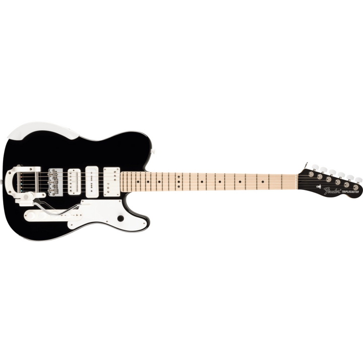 Fender Jack White Triplecaster (Black) Maple Fingerboard Electric Guitar