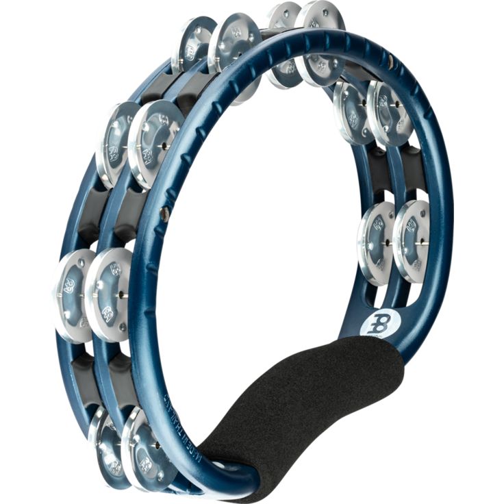 Meinl Percussion Traditional Hand Held ABS Tambourine Dual row Blue Aluminum jingles