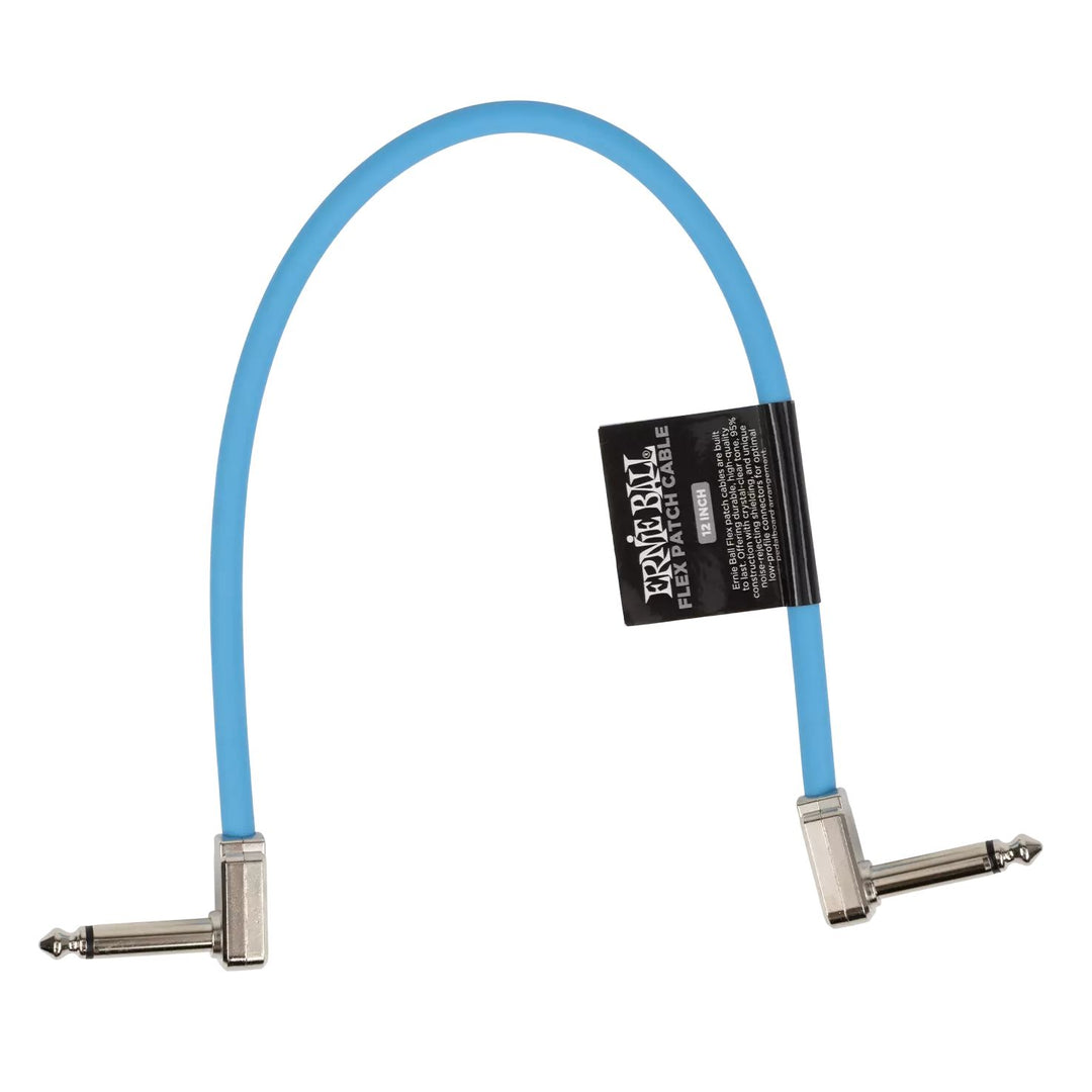 Ernie Ball 6456EB Flex Patch Cable 12" - Blue