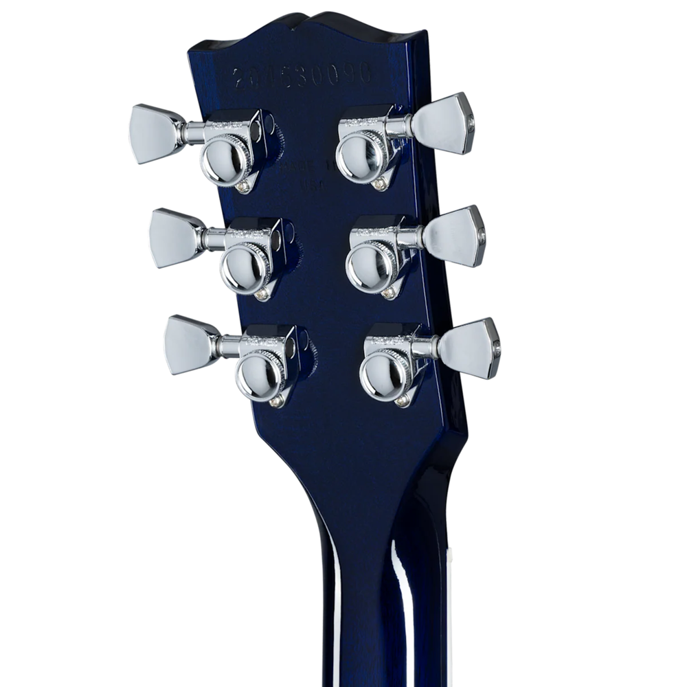 Gibson Les Paul Modern Figured. Ultra-Modern weight-relieved mahogany body with carved figured maple top. Asymmetrical SlimTaper mahogany neck. Compound radius ebony fretboard with 22 frets. Burstbucker Pro humbuckers with push/pull coil tap. Modern Contoured Heel for exceptional upper-fret access. Grover Rotomatic tuners. Includes hardshell case.