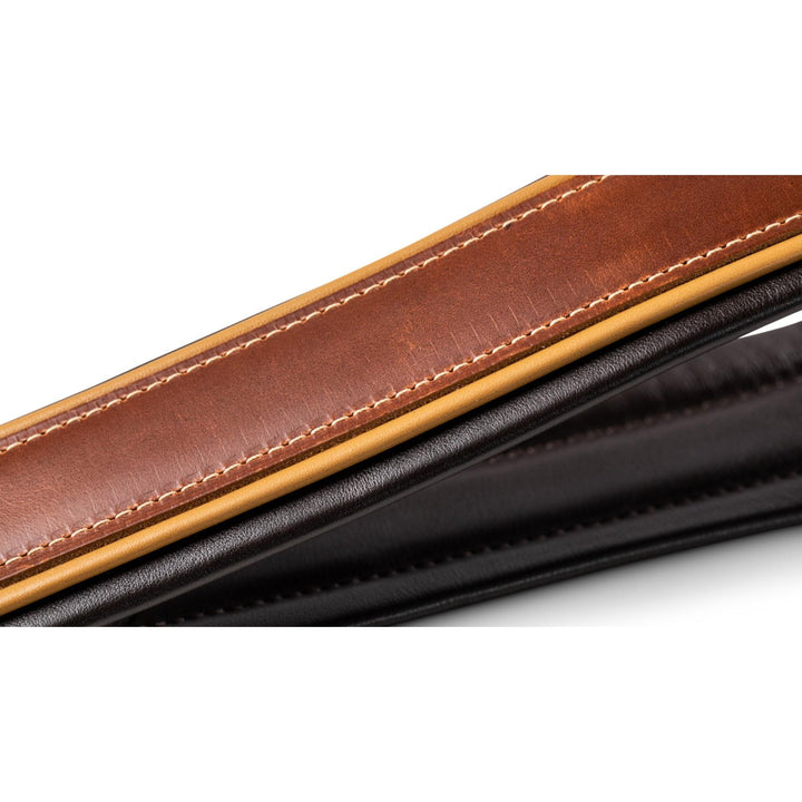Taylor Century Strap,Med Brown Leather,2.5" Med Brown/Butterscotch/Black