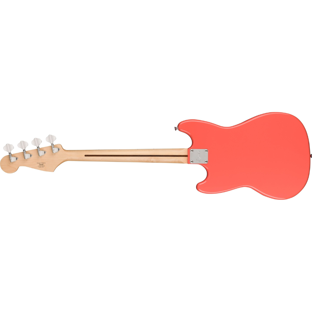 Squier Sonic Bronco Bass, Maple Fingerboard, White Pickguard - Tahitian Coral