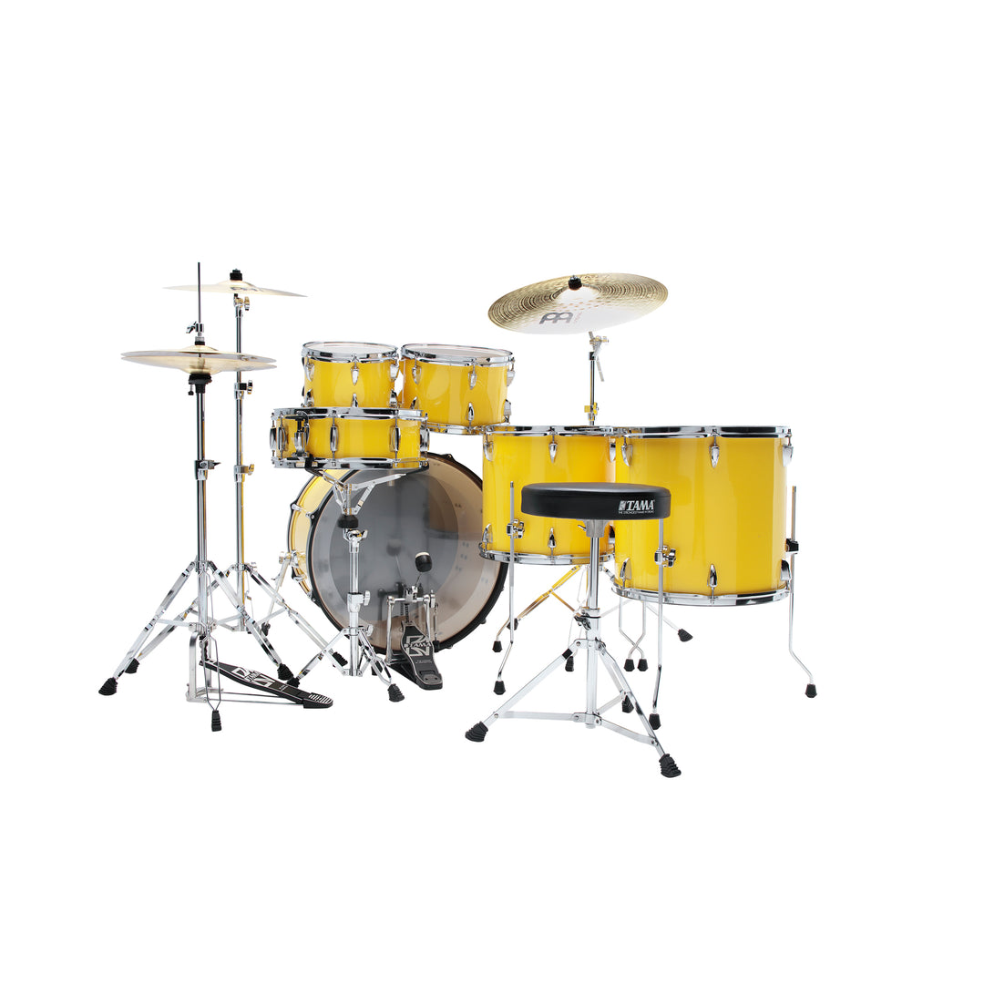 Tama IE62CELY Imperialstar 6-piece Complete Kit with Hardware (22,10,12,14,16,SD) - Electric Yellow