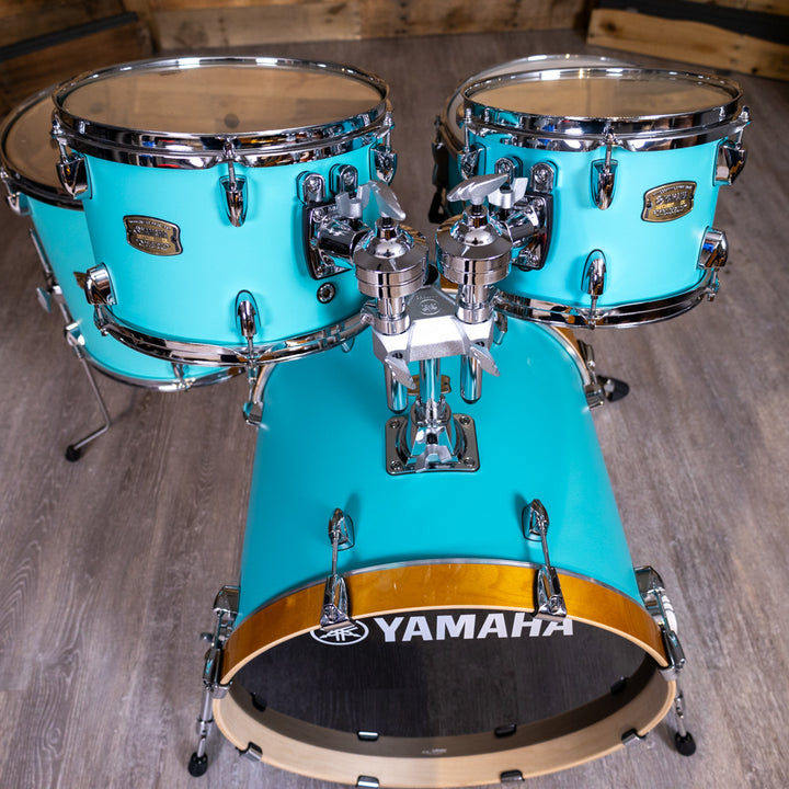Yamaha SBX0F56-  Stage Custom Birch 5-Piece Shell Pack w/ hardware (10x7, 12x8, 14x13ft, 14x5.5, 20x17,  HW680W) - MSG Matte Surf Green