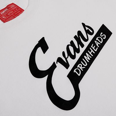 D'Addario ATE231322 Evans Tee Wos Retro - White MD