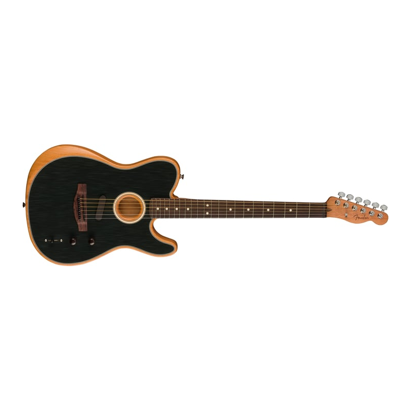 Fender Acoustasonic Player Telecaster Acoustic Guitar Rosewood Fingerboard - Brushed Black