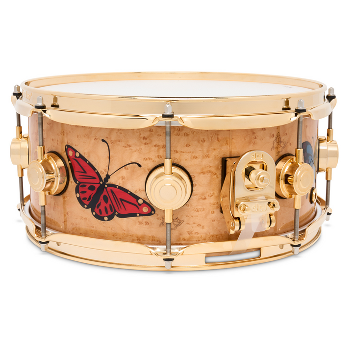 DW DREX5513SSG-SE Sheila E. Collector’s Series ICON Snare, 5.5 x 13" - Birdseye Maple