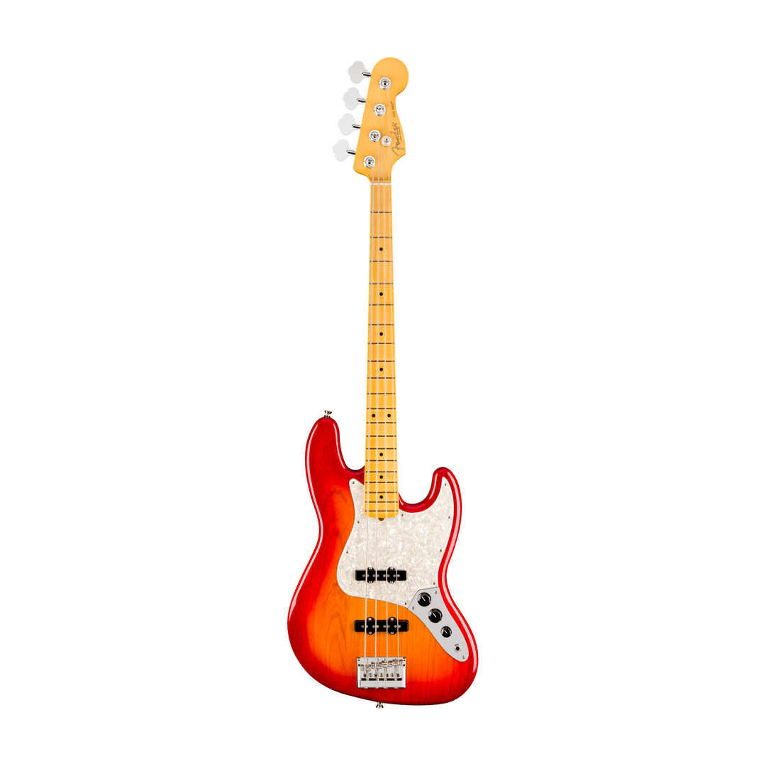 Fender American Professional Jazz Bass Maple Fingerboard Electric Bass (Aged Cherry Burst)