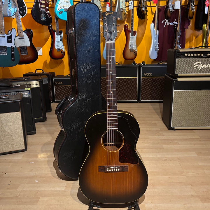 VINTAGE - Gibson LG-1 Acoustic 2 Tone Burst w/ NEW Profile Hard Shell Case (1957) - USED