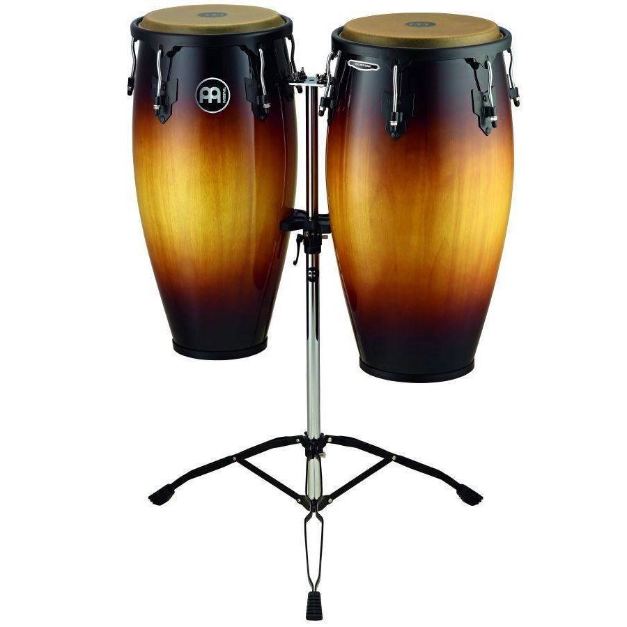 Meinl Headliner Wood Congas 11 & 12 inch with Stand, Vintage Sunburst