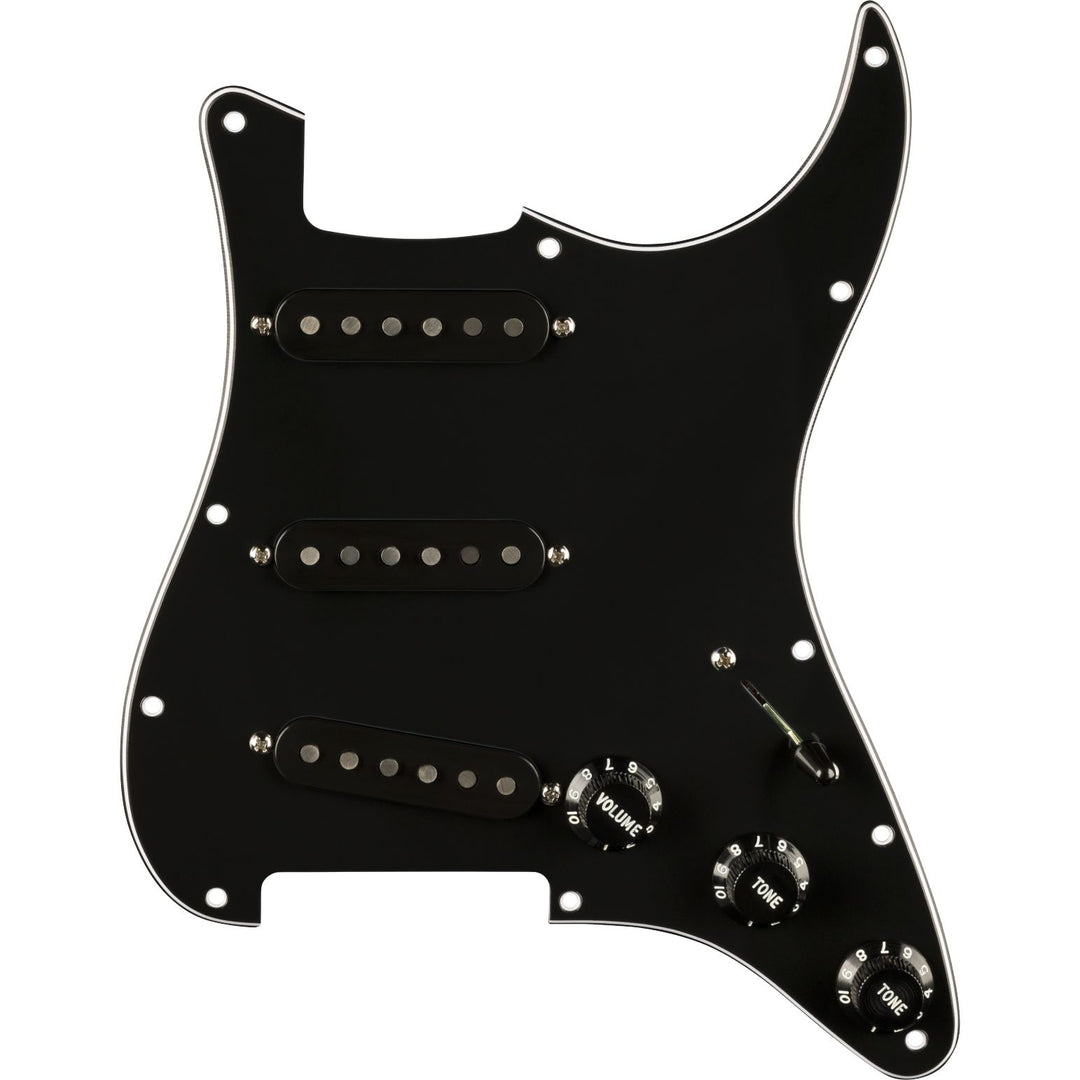 Fender Pre-Wired Strat® Pickguard, Pure Vintage '59 w/RWRP Midde, Black 11 Hole PG