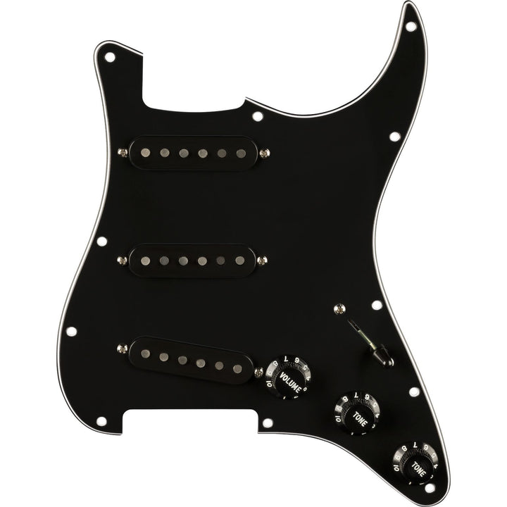 Fender Pre-Wired Strat® Pickguard, Pure Vintage '59 w/RWRP Midde, Black 11 Hole PG