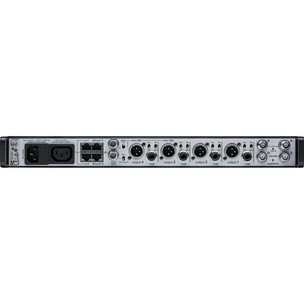 Shure AD4QNP-A Axient Digital Four-Channel Wireless Receiver with No Accessories 470 to 636 MHz