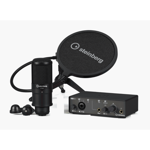 Steinberg IXO12 USB-C Audio Interface Podcast Pack - Black
