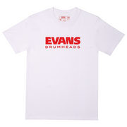 D'Addario ATE231121 Evans Tshirt Logo - White,  SM