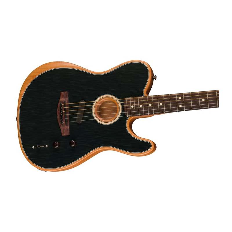 Fender Acoustasonic Player Telecaster Acoustic Guitar Rosewood Fingerboard - Brushed Black