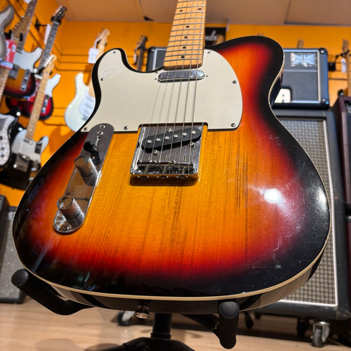 Dillon - LEFTY Tele Custom Copy-  Sunburst/ Maple ( No Case Or Bag) - USED