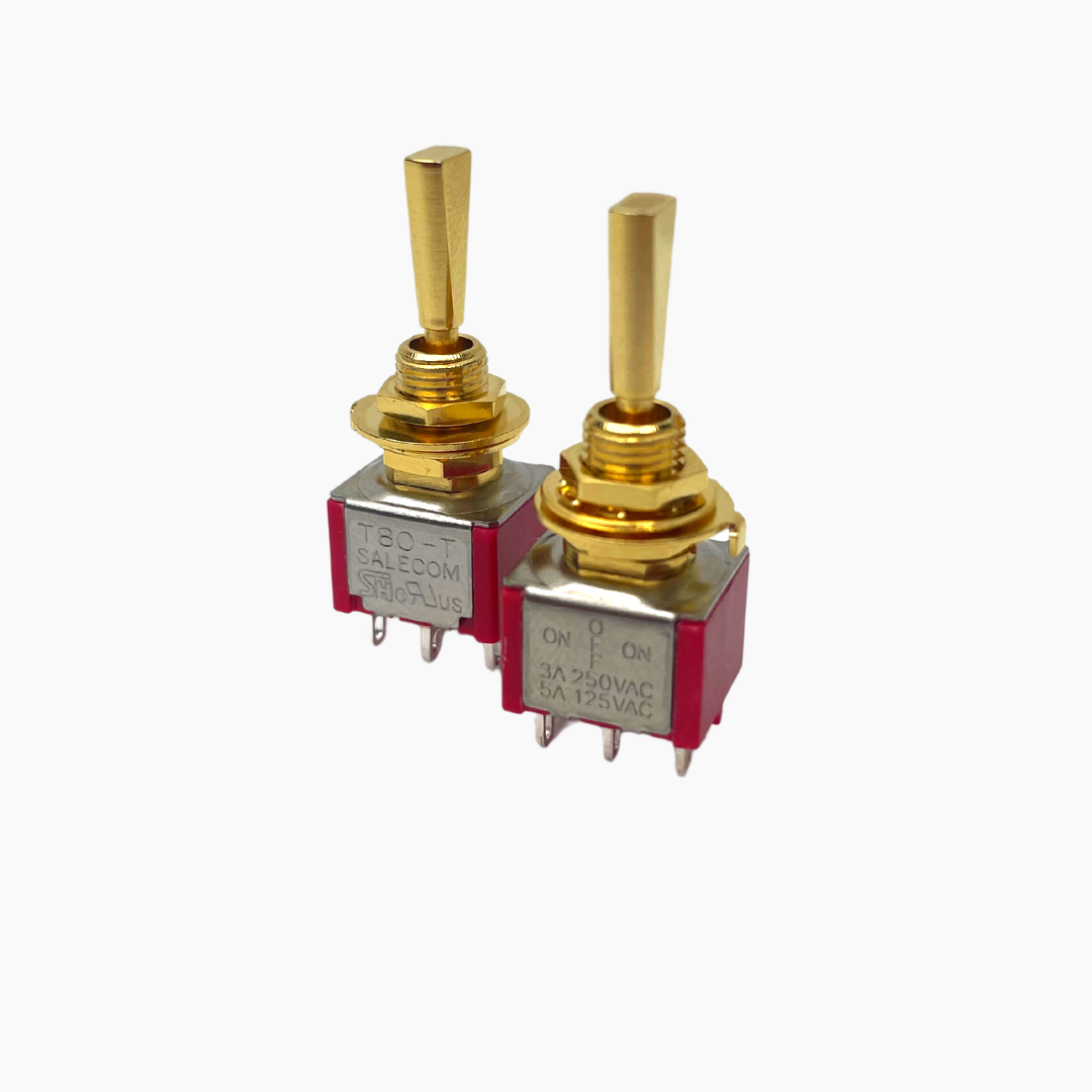 Allparts EP-0082-B02 Gold On Off On Mini Switch - 15 Piece Bulk Pack