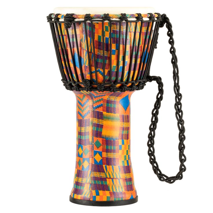 Meinl Percussion 8" Rope Tuned Travel Series Djembe Hand Selected Goatskin Head (Patented) Kenyan Quilt