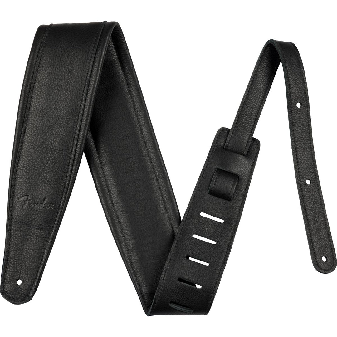 Fender  3.5" Premium Leather Strap - Black
