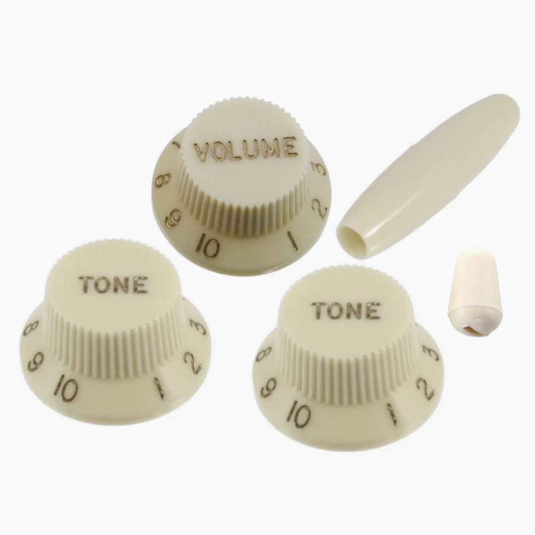 Allparts PK-0178 Complete Knob Set for Stratocaster® Parchment