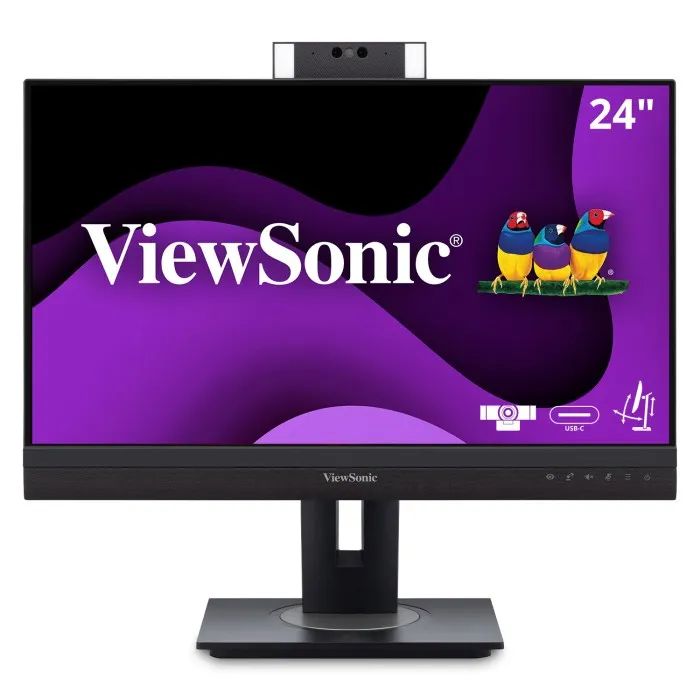 Viewsonic VG2457V 24" Video Conferencing Monitor  USB-C 90W, Windows Hello IR Webcam, 1080p