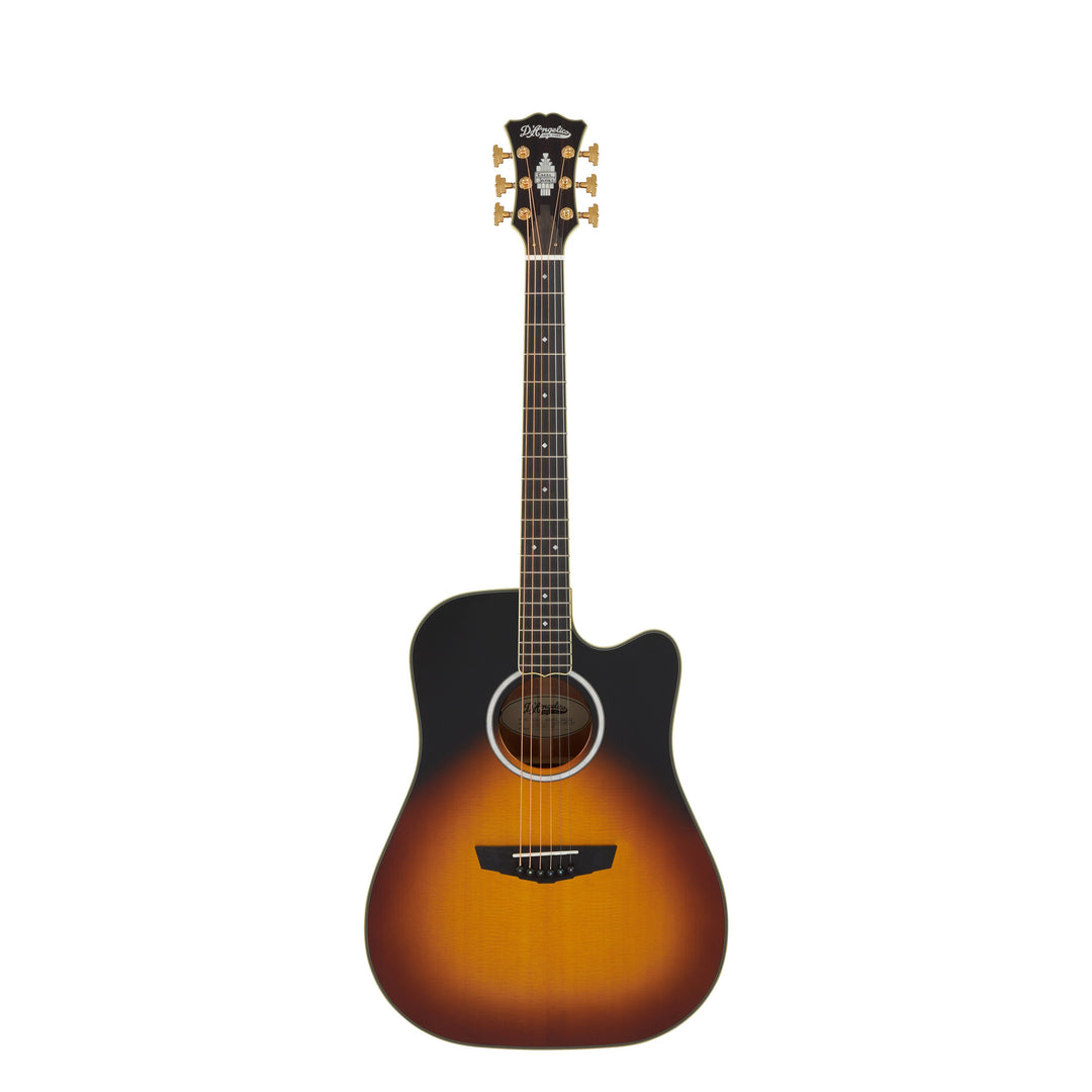 D'Angelico DAED500VSNGP2 Bowery Dreadnought CE Includes Hard Case - Vintage Sunset