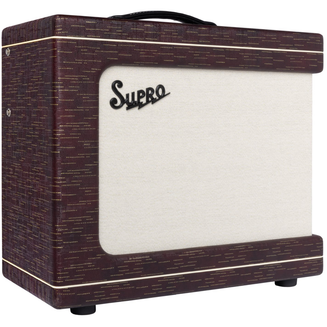 Supro 1620RCBUR Delegate Custom 1 x 12-inch 25-watt Tube Combo Amplifier - Burgundy