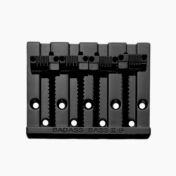 Allparts BB-3342-003 - Leo Quan® Badass II™ 4-String Bass Bridge - Grooved Saddles, Black