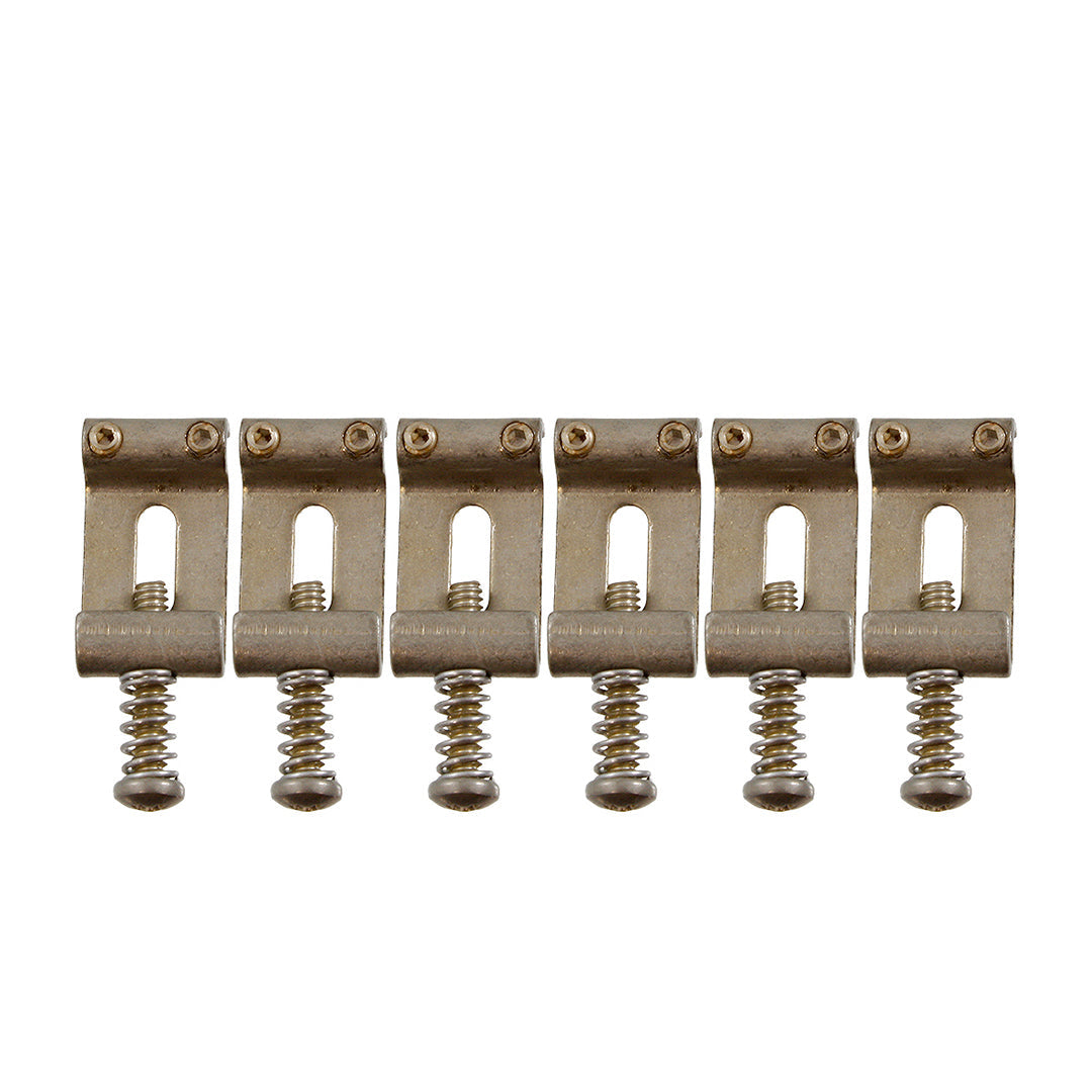 Allparts BP-0023 Vintage-style Bridge Saddles for Stratocaster® Aged Finish