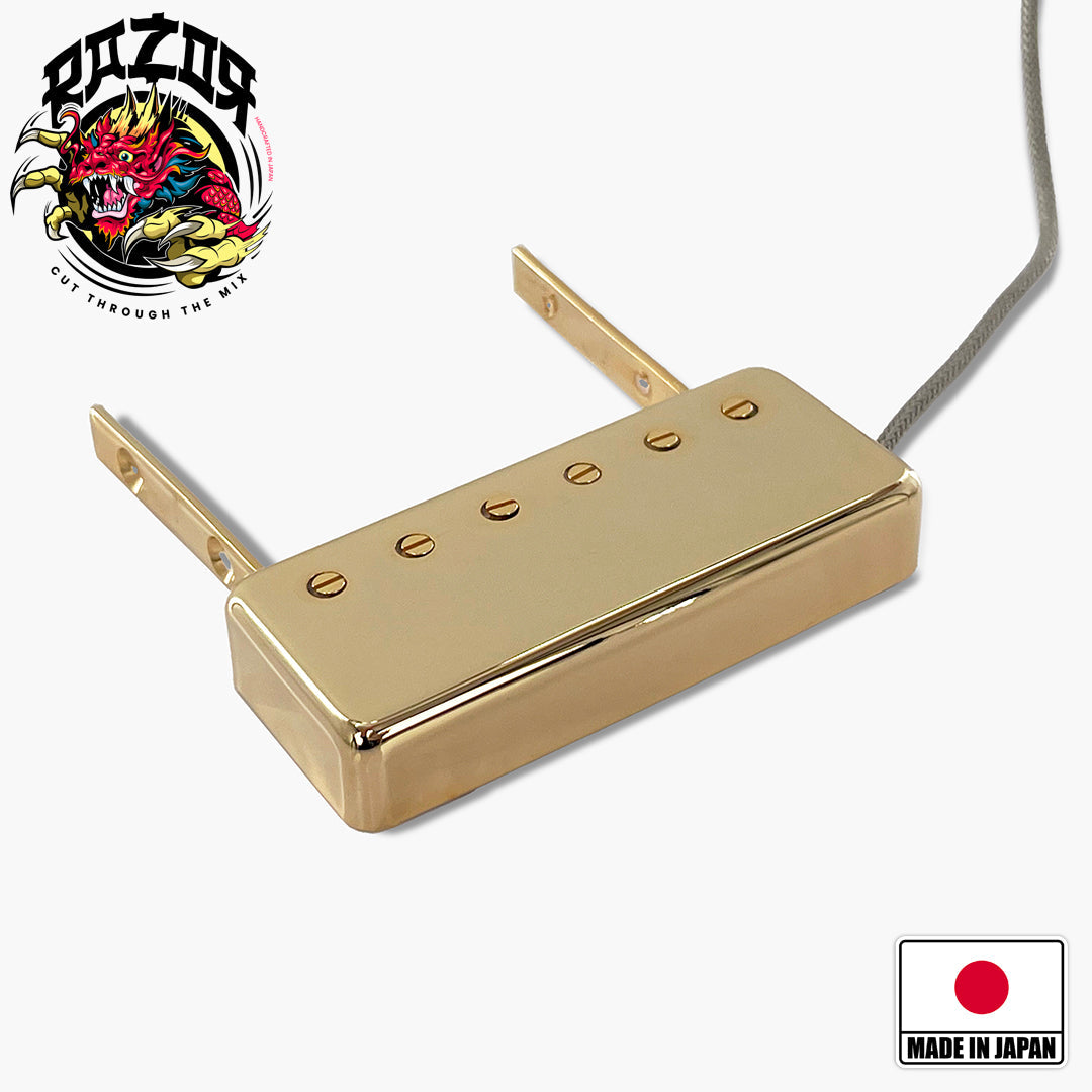 Allparts RZR-10004 Razor® Jazubakkā Jazz Bucker Floating Humbucking Pickup - Neck Mount, Gold