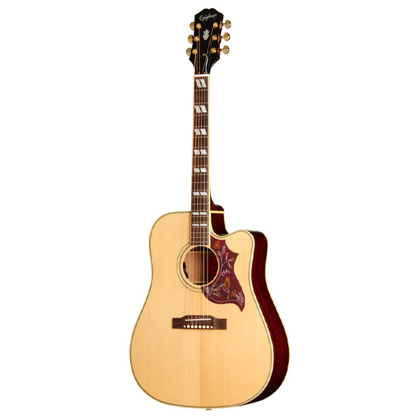 Hummingbird Standard cutaway acoustic/electric with gigbag in Natural finish. Solid spruce top with LR Baggs preamp.