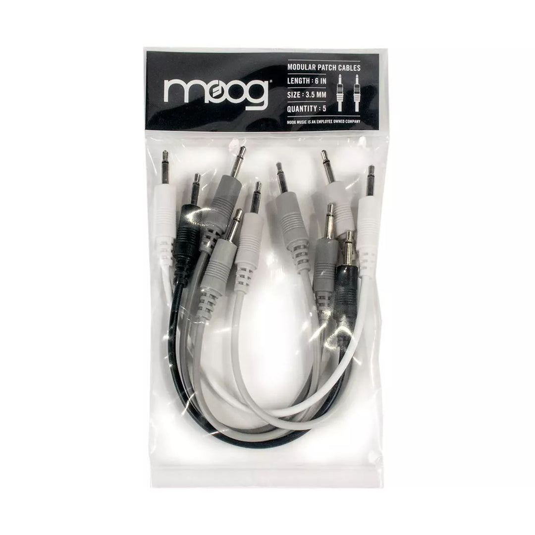 Moog RES-CABLE-SET-2 6in Eurorack Standard Cables -3.5mm -5pcs
