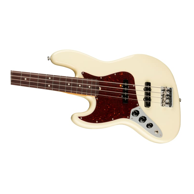 Fender American Professional II Jazz Bass Rosewood Fingerboard Electric Bass Guitar Left-Hand - Olympic White