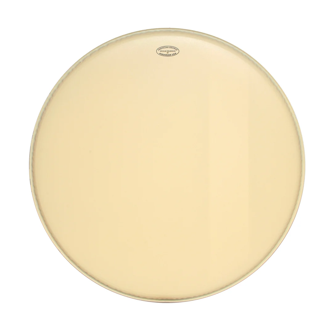 Aquarian VTC-K18B American Vintage Medium-Vintage Coated 10mil Single Ply Bass Drumhead with Felt Strip
