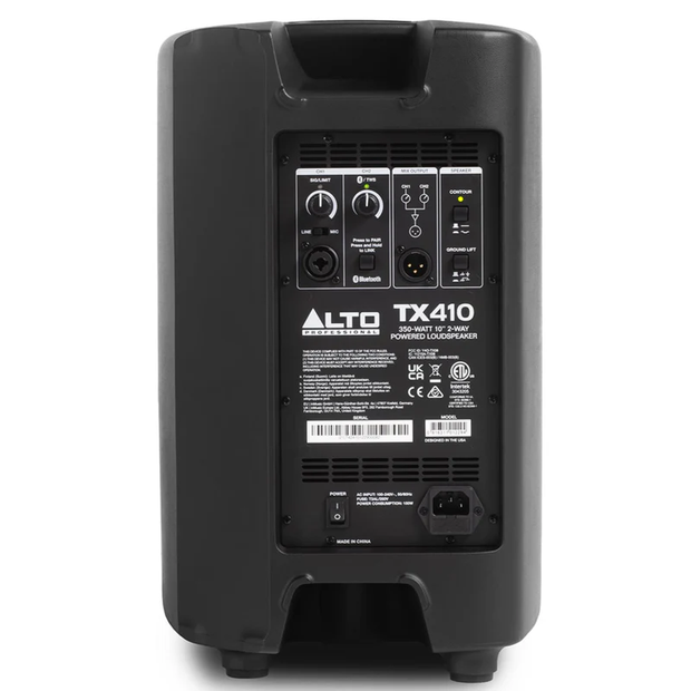 Alto Professional TX410XUS 350-Watt 10-Inch 2-Way Powered Loudspeaker With Bluetooth