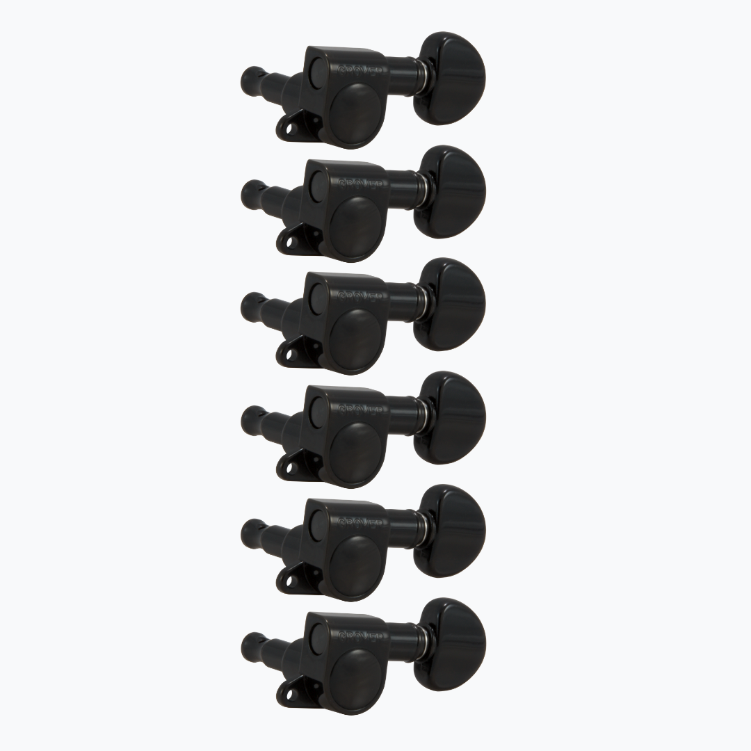 Allparts TK-7921 Grover® 205C6 6-in-line Mini Rotomatics Black 205BC6