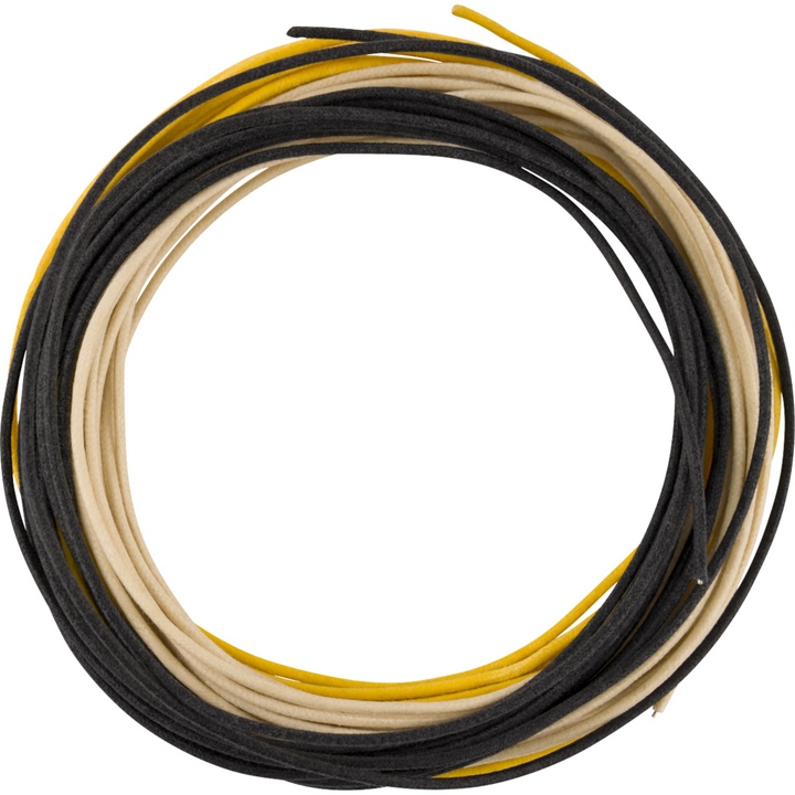 Fender Pure Vintage Cloth Wire -  22 AWG -  10′ Black -  White -  Yellow