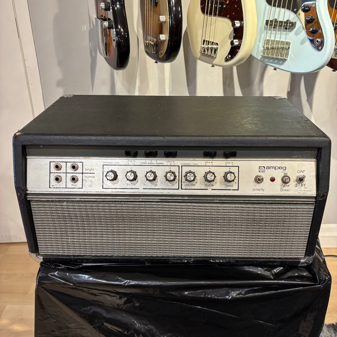 Vintage Ampeg - SVT 300 Watt Tube Bass Guitar Head ( Magnavox Era Blackline - 1973 ) - USED