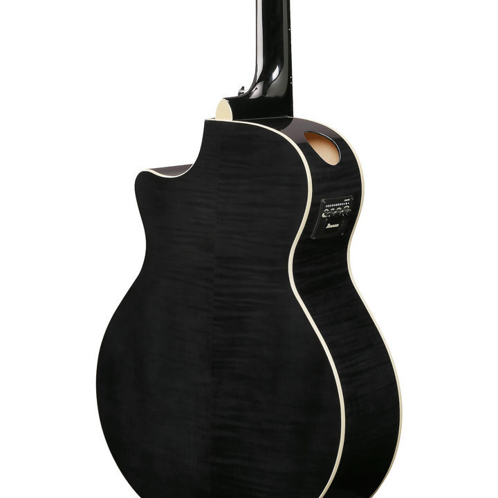 Ibanez AE170TBK AE Acoustic Electric Guitar Transparent Black High Gloss