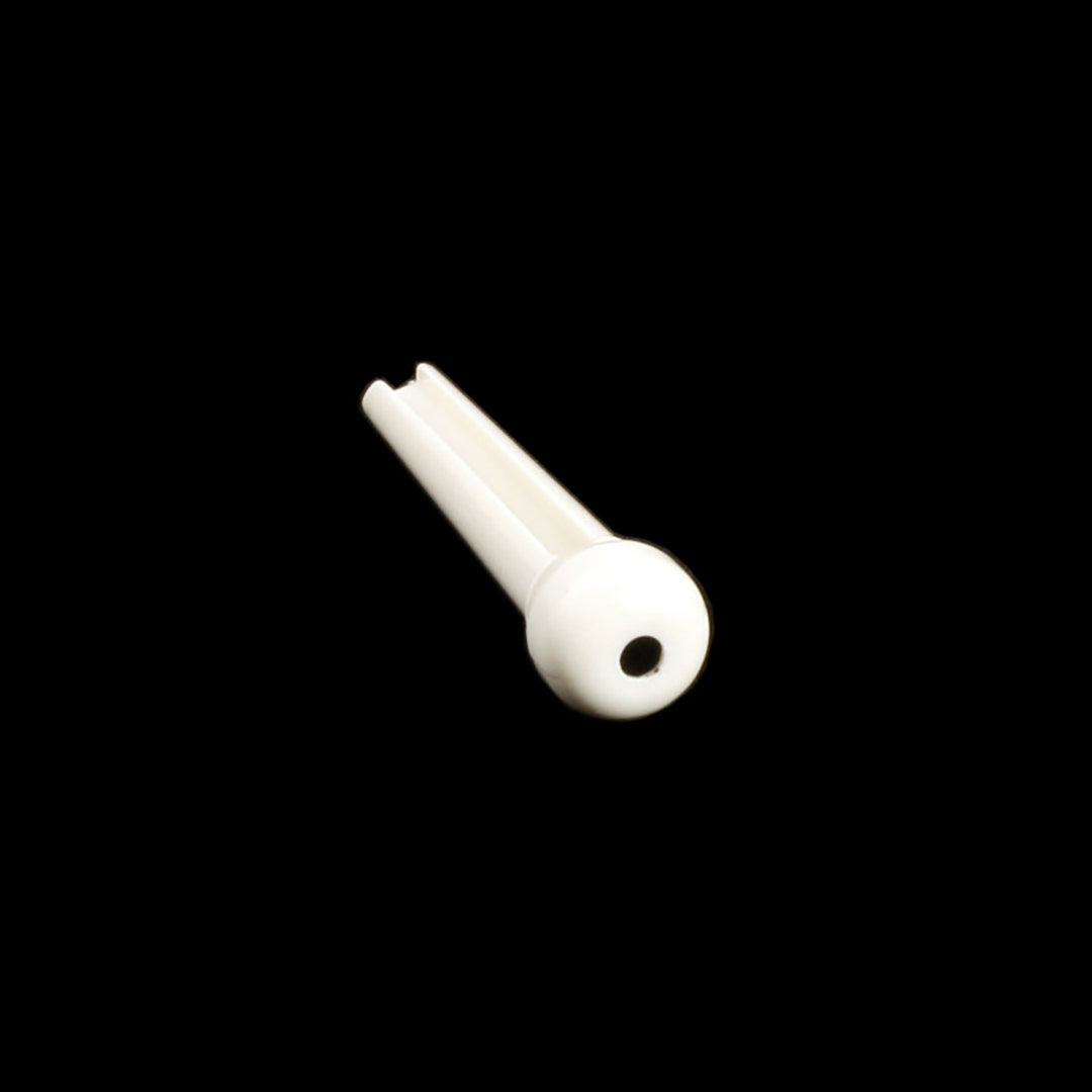 Allparts BP-0678 Plastic Dotted Bridge Pins White with black dot