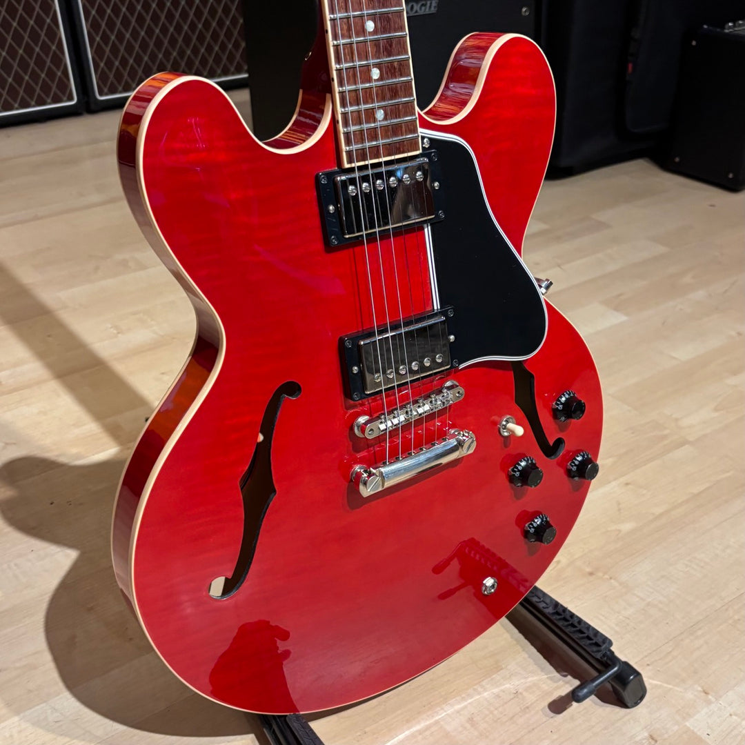 Gibson - Memphis ES-335 Dot Cherry AAA Figured Maple w/ PRO Headstock Repair OHSC & COA (2012) - USED
