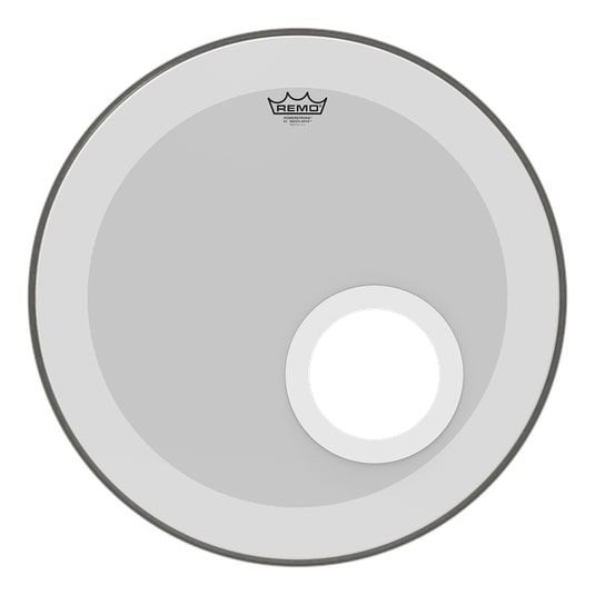 Remo P3-1222-C1-DM Bass, POWERSTROKE 3, SMOOTH WHITE, 22" Diameter, DynamO Installed, No Stripe
