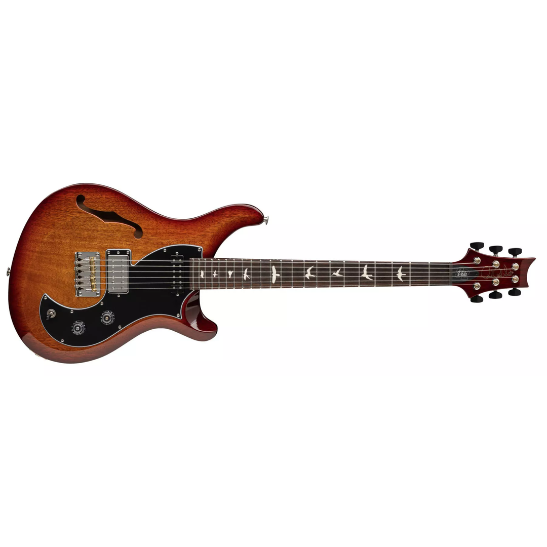 PRS S2 Vela Semi-Hollow Electric Guitar with Gigbag - Dark Cherry Sunburst