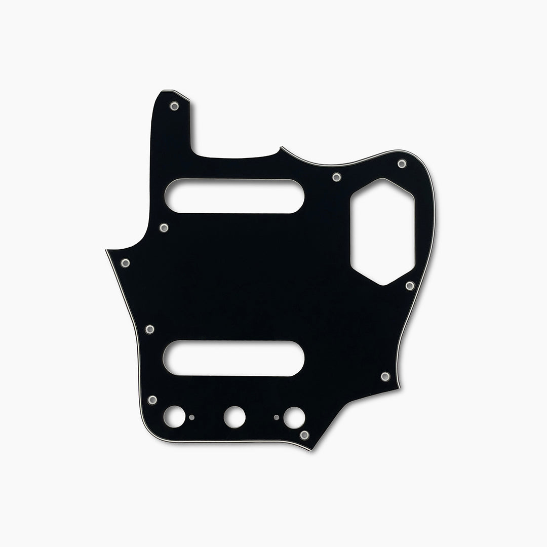 Allparts PG-0580 10-hole Pickguard for Jaguar® Black 3-ply (B/W/B)